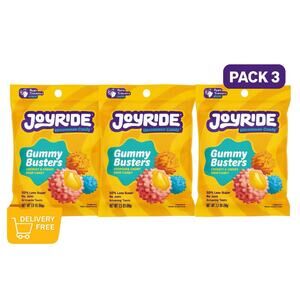 JOYRIDE Gummy Busters - 3.5 oz - Gummy, Sour, 50% Less Sugar, Vegan, No Junk